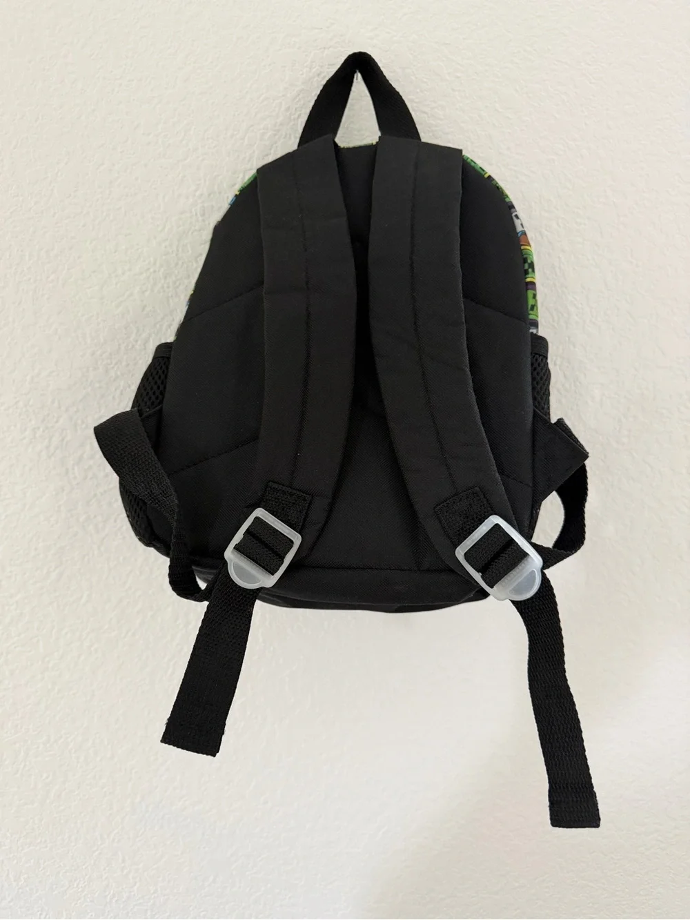 MINECRAFT Creeper Print Mini Backpack - Black and Green